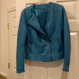Blue Leather Jacket